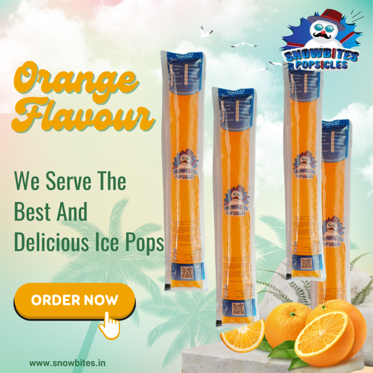 ice popsicle sticks - orange